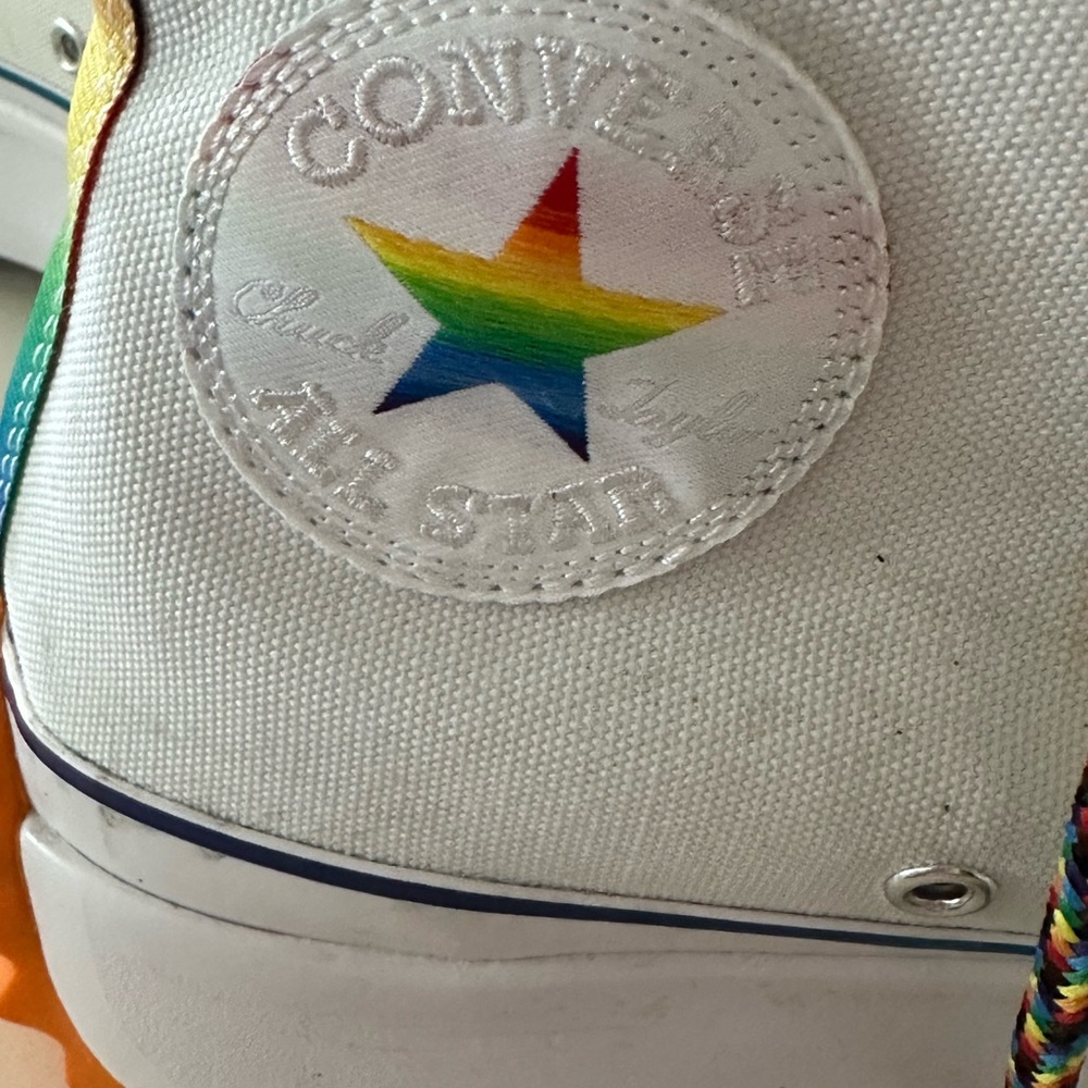 Converse Run Star Hike Hi 170824C Pride Rainbow Shoe Sneaker High Top M 6.5/W 8 - Picture 5 of 7